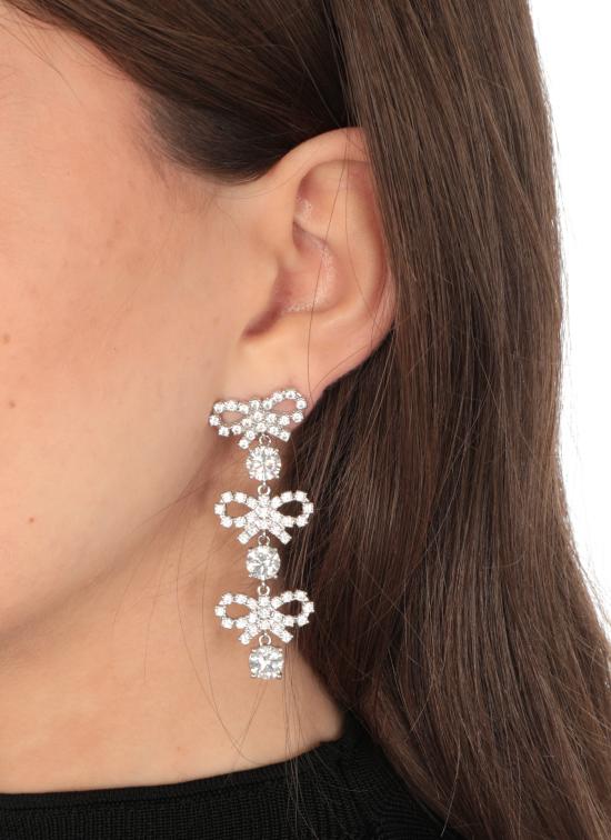 26SS 셀프 포트레이트 이어링 PF25612ESL BOW CRYSTALSILVER Silver - SELF PORTRAIT