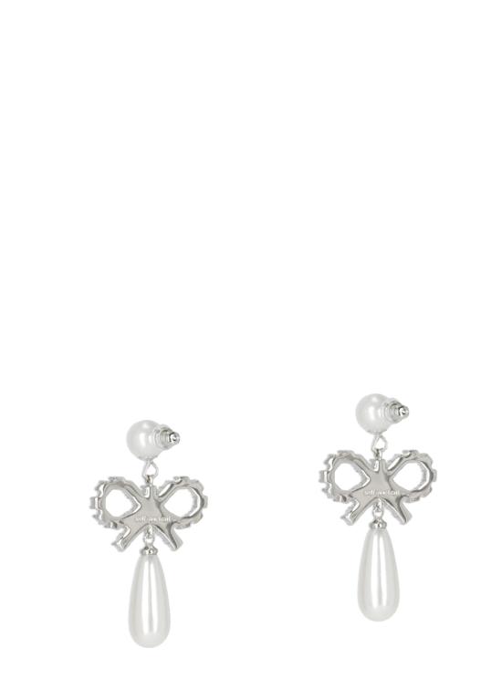 26SS 셀프 포트레이트 이어링 PF25614EP BOW DROPLET PEARL Silver - SELF PORTRAIT