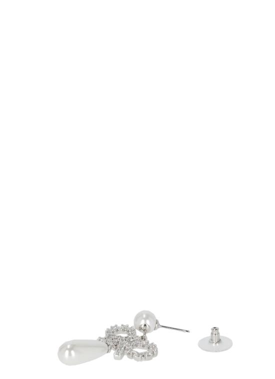 26SS 셀프 포트레이트 이어링 PF25614EP BOW DROPLET PEARL Silver - SELF PORTRAIT