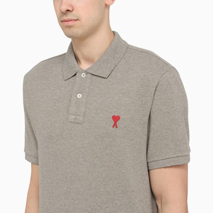  [아미] 남성 스몰로고 폴로 티셔츠 그레이 HPL001760 - AMI