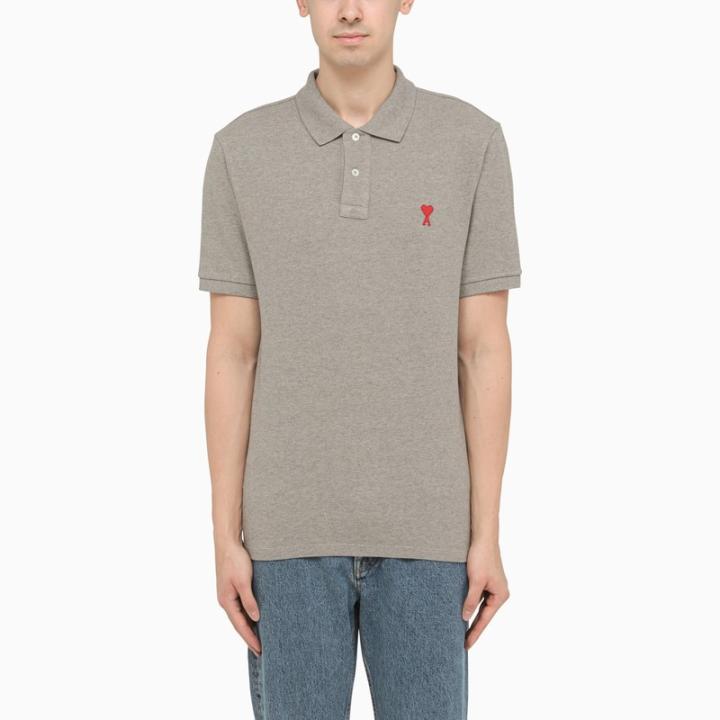  [아미] 남성 스몰로고 폴로 티셔츠 그레이 HPL001760