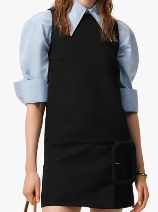 26SS 아미 뉴 울 벨티드 미니 드레스 FDR641WV0195 001 NOIR - AMI