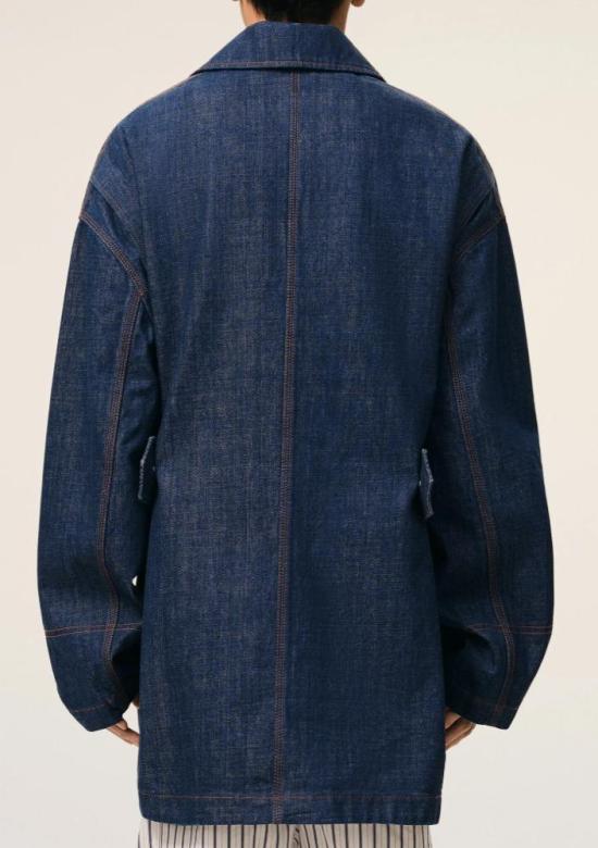 26SS 아미 코튼 아미 파리 헤리티지 라벨 워커 자켓 UJK898DE0122 402 INDIGO - AMI