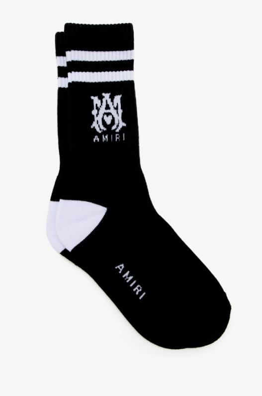 26SS 아미리 양말 AMACSK1006 099 BLACK WHITE