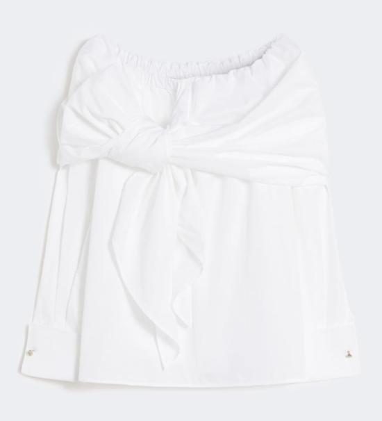 26SS 막스마라 쿠르보네 블라우스 2611111121600MXMCURV 001 BIANCO OTTICO