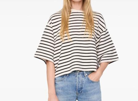 26SS 애니빙 반팔 티셔츠 A0811431 MTL69 WHITE BLACK - ANINE BING