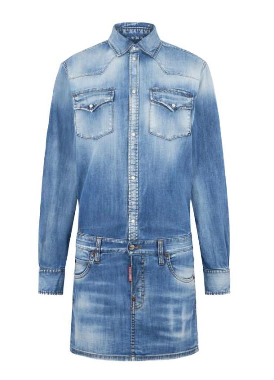 26SS 디스퀘어드2 데님 원피스 S72CV0739S30341 470 NAVY BLUE