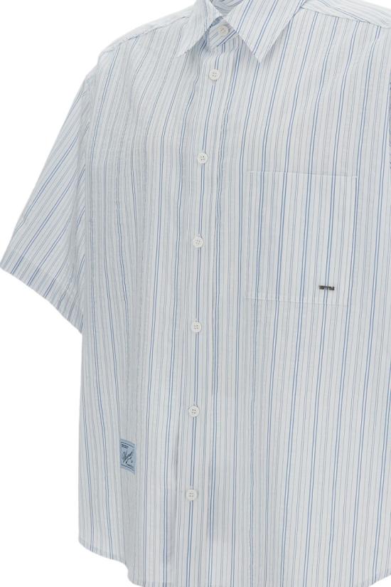 26SS 우영미 반팔 셔츠 W261SH32837L Blue - WOOYOUNGMI