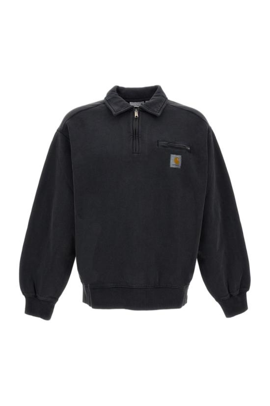 26SS 칼하트 WIP 하프 집 디트로이트 스웨트셔츠 I0363508906 Black