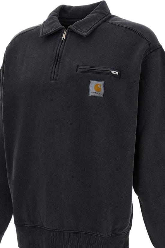 26SS 칼하트 WIP 하프 집 디트로이트 스웨트셔츠 I0363508906 Black - CARHARTT WIP