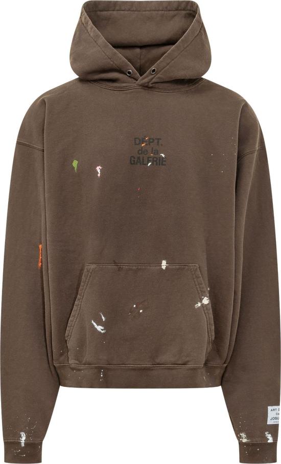 26SS 갤러리 디파트먼트 후드 티셔츠 OUT022SEPIA BROWN