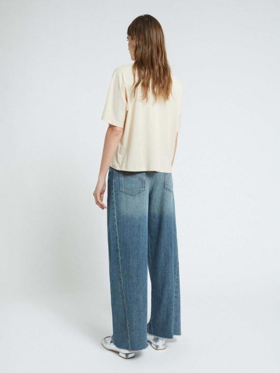  오또다메 데님 팬츠 오토다메 와이드 레그 진 미디엄 워시 - OTTOD'AME