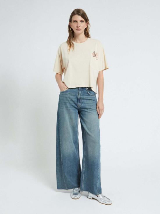  오또다메 데님 팬츠 오토다메 와이드 레그 진 미디엄 워시