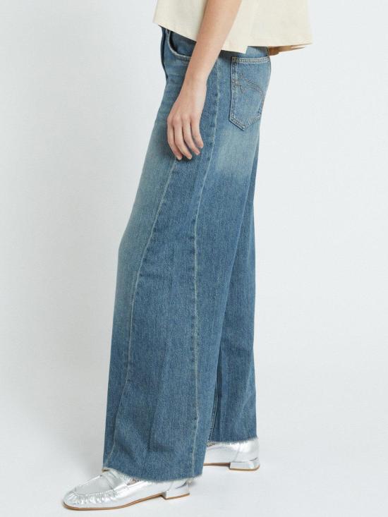  오또다메 데님 팬츠 오토다메 와이드 레그 진 미디엄 워시 - OTTOD'AME