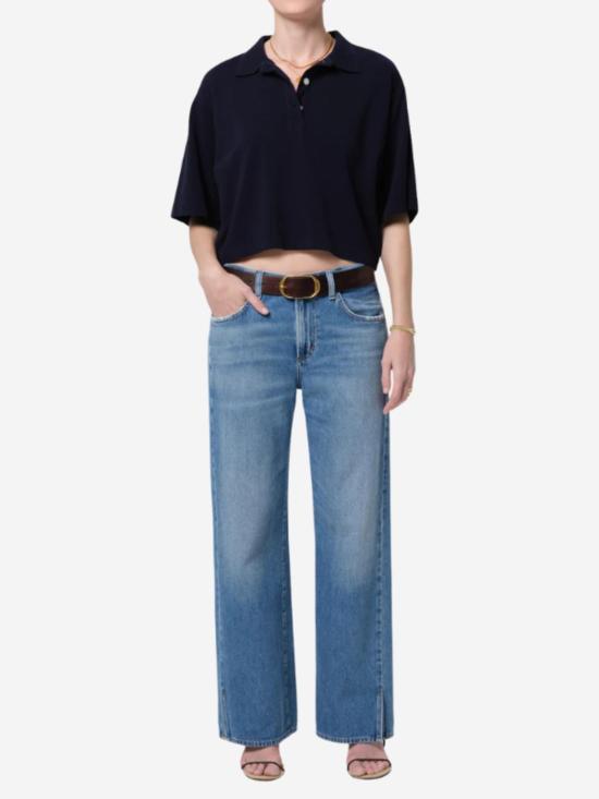  시티즌 오브 휴머니티 폴로 티셔츠 로웬 폴로 셔츠 트루 네이비 - CITIZEN OF HUMANITY