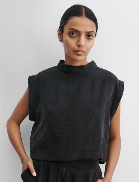  레이첼 코미 블라우스 바커스 탑 블랙