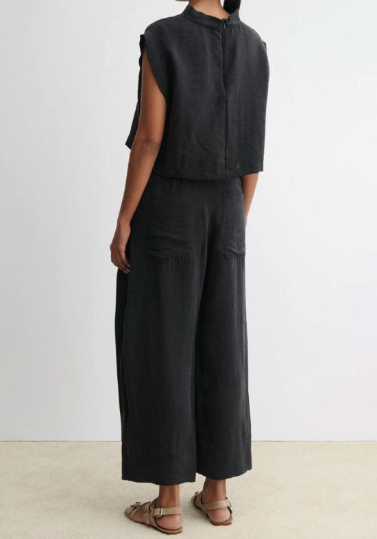  레이첼 코미 민소매 티셔츠 바커스 탑 블랙 - RACHEL COMEY