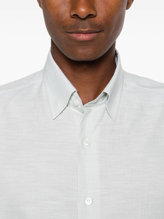 26SS 브리오니 긴팔 셔츠 SCAY0L PC0133400 Verde - BRIONI