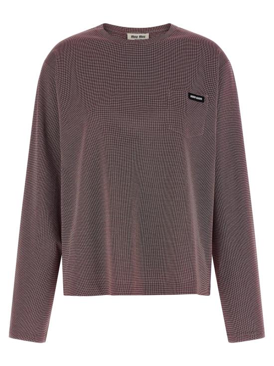 26SS 미우미우 긴팔 티셔츠 MJLA47SOOO19J4F0X97 Bordeaux