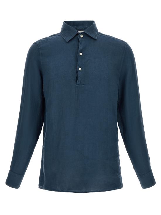 26SS 세인트바쓰 폴로 티셔츠 RAPHAELPOLOLONGLINEN61BLUENAVY Blue