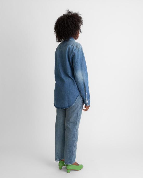  6397 데님 셔츠 데님 웨스턴 셔츠 라이트 애쉬 블루 - 6397