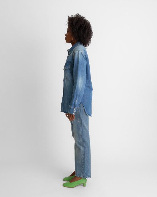  6397 데님 셔츠 데님 웨스턴 셔츠 라이트 애쉬 블루 - 6397