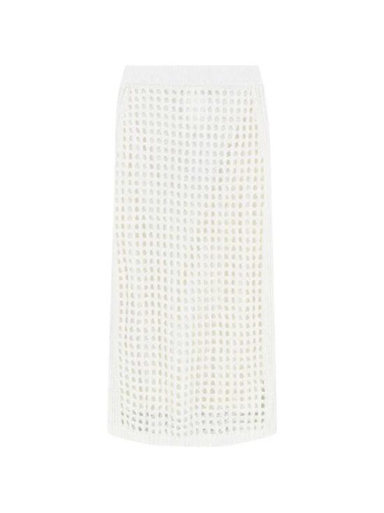 26SS 막스마라 롱 스커트 2611301029 001 BIANCO SETA