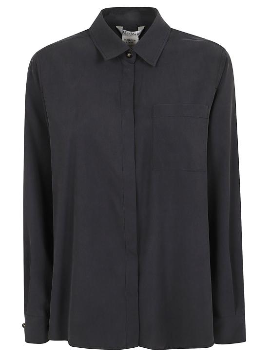 26SS 막스마라 시아마세 실크 셔츠 2611111151600 010 BLU MARINO