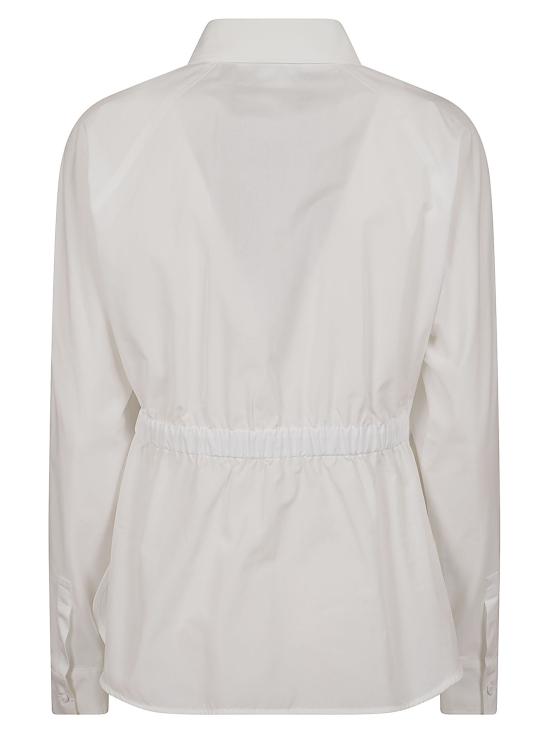 26SS 막스마라 Tazzina 드로스트링 셔츠 2611111052600 001 BIANCO OTTICO - MAX MARA