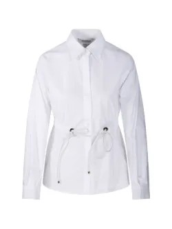 26SS 막스마라 Tazzina 드로스트링 셔츠 2611111052600 001 BIANCO OTTICO