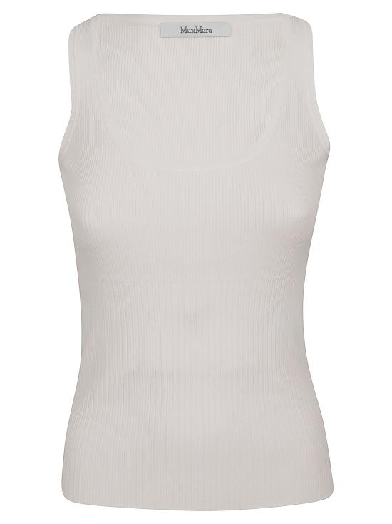 26SS 막스마라 민소매 티셔츠 2611361032600 001 BIANCO OTTICO