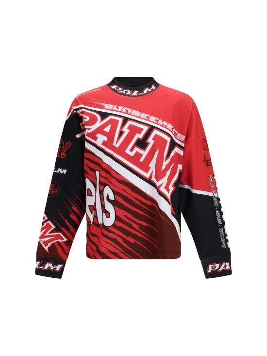 26SS 팜앤젤스 긴팔 티셔츠 PMAB05IS26JER001 2510 RED