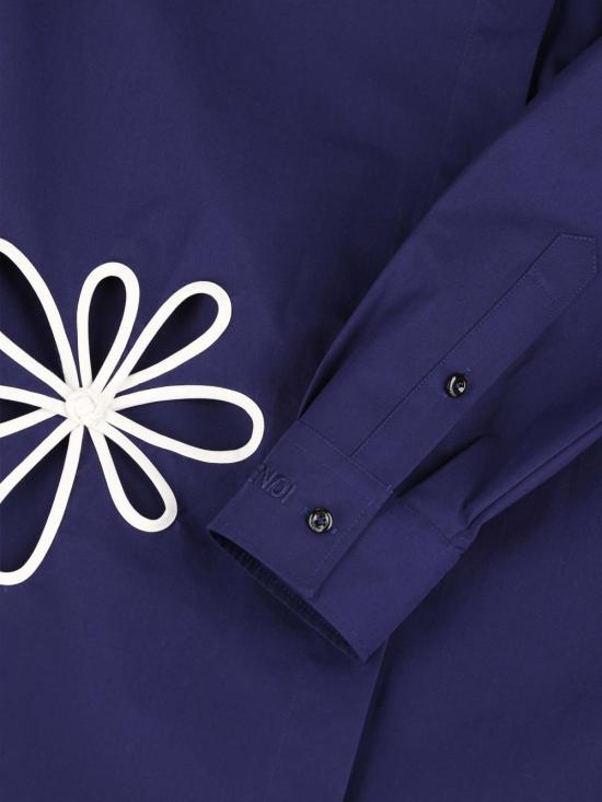 26SS 펜디 포플린 셔츠 FS8355 AW7VF1W0A Blue - FENDI