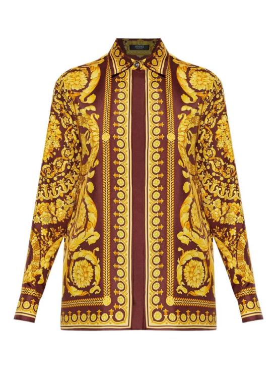 26SS 베르사체 블라우스/셔츠 10013601A04236 5R770 BURGUNDY GOLD