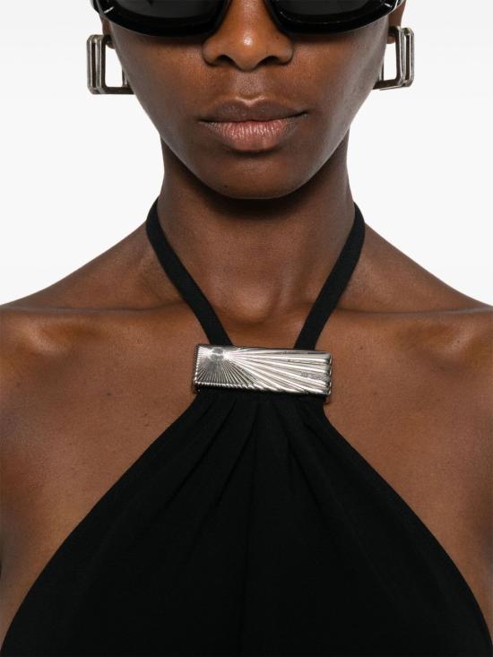 26SS 디 아티코 롱 원피스 251WCW00247ACC001AA 100 Black - THE ATTICO