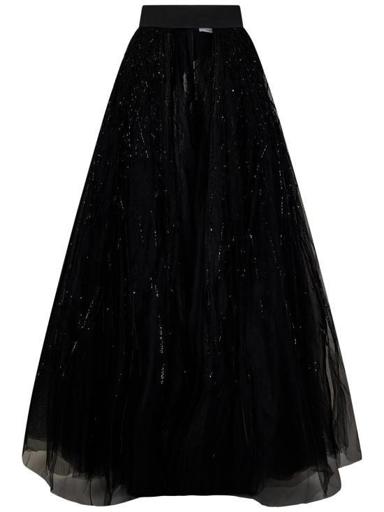  룸76 롱 스커트 FRAS24301 009 Black