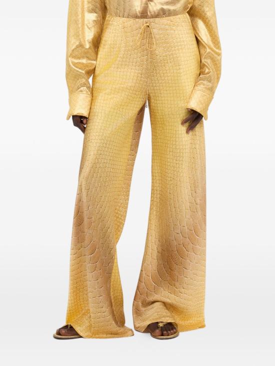 26SS 로베르토 카발리 팔라초 팬츠 WWT201RYS31 D0530 Golden - ROBERTO CAVALLI