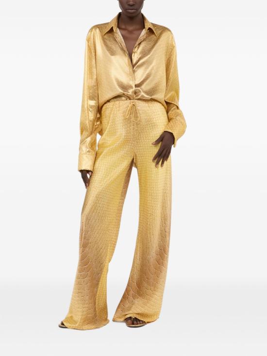 26SS 로베르토 카발리 팔라초 팬츠 WWT201RYS31 D0530 Golden - ROBERTO CAVALLI