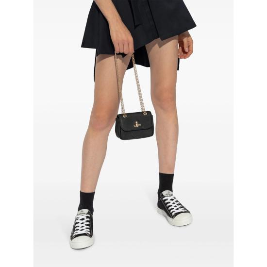 26SS 비비안웨스트우드 스몰 펄스 체인 크로스백 5C01000BW L001N N402 BLACK - VIVIENNE WESTWOOD