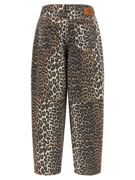 26SS 가니 레오파드 프린트 스타리 진 A1100085859 Brown - GANNI