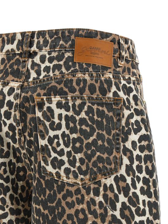 26SS 가니 레오파드 프린트 스타리 진 A1100085859 Brown - GANNI