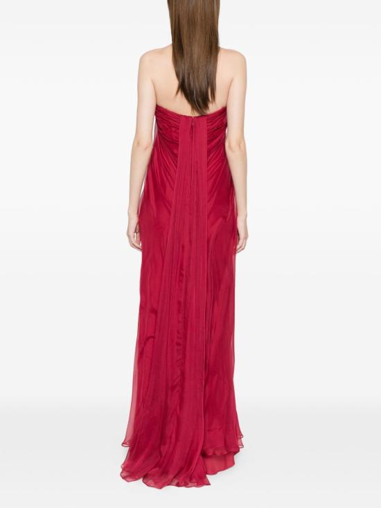 26SS 알렉산더 맥퀸 롱 원피스 842937QBABX 6193 Red - ALEXANDER MCQUEEN