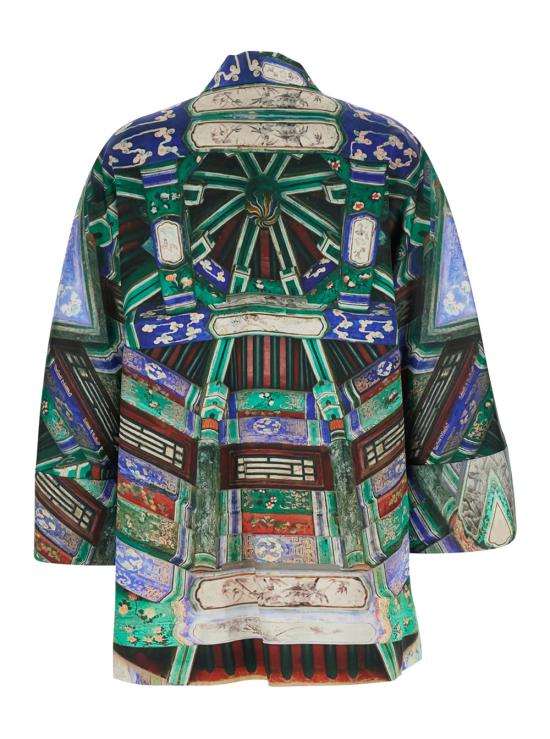 26SS 후이 긴팔 티셔츠 HW21GD3681GREENPRINT Multicolor - HUI