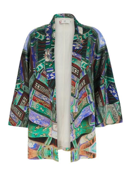 26SS 후이 긴팔 티셔츠 HW21GD3681GREENPRINT Multicolor