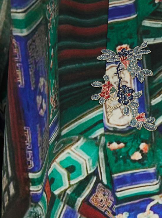 26SS 후이 긴팔 티셔츠 HW21GD3681GREENPRINT Multicolor - HUI