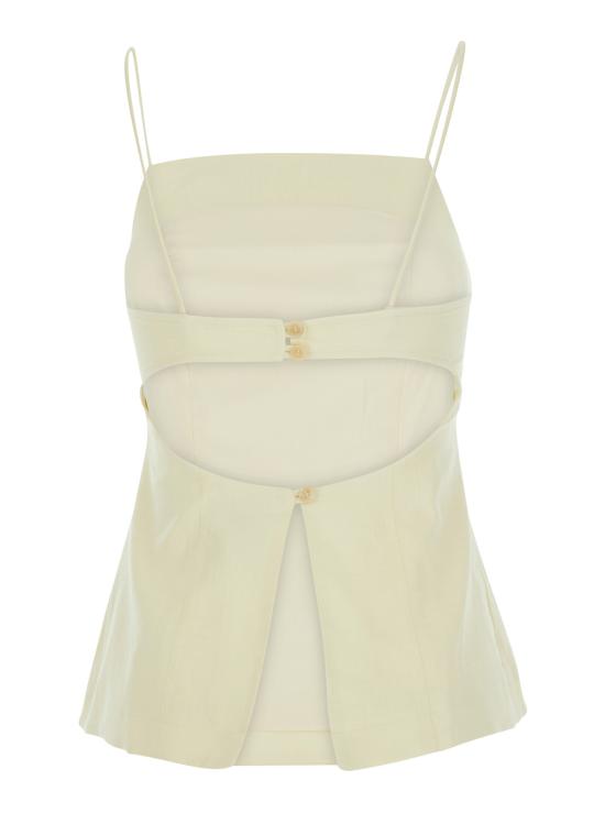 26SS 세미쿠튀르 민소매 티셔츠 S6SN04A411 Yellow - SEMI-COUTURE