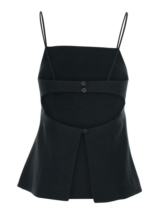 26SS 세미쿠튀르 민소매 티셔츠 S6SN04Y690 Black - SEMI-COUTURE