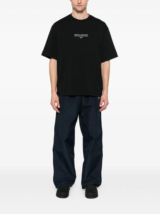 26SS 오프화이트 반팔 티셔츠 OMAA120S26J007 001 BLACK - OFF WHITE