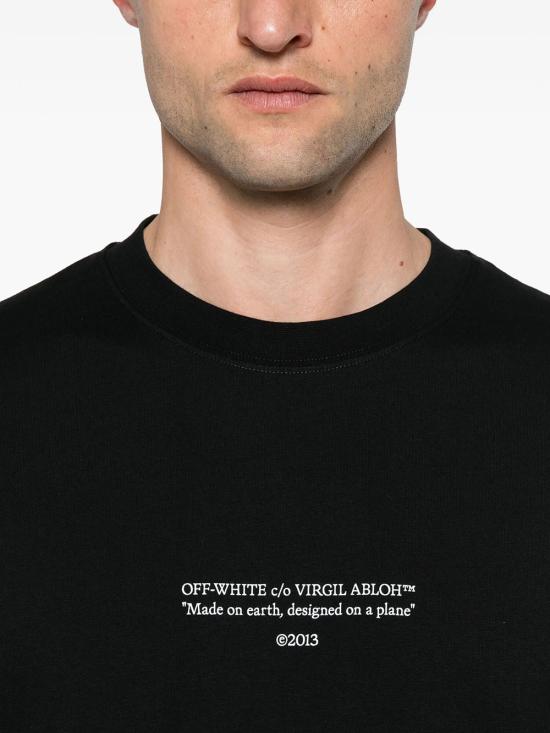 26SS 오프화이트 반팔 티셔츠 OMAA120S26J007 001 BLACK - OFF WHITE