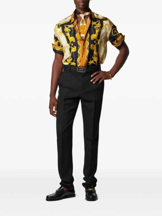 26SS 베르사체 긴팔 셔츠 10194381A16096 5BE40 BLACK IVORY AUTUMN SPICE - VERSACE